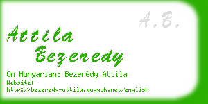 attila bezeredy business card